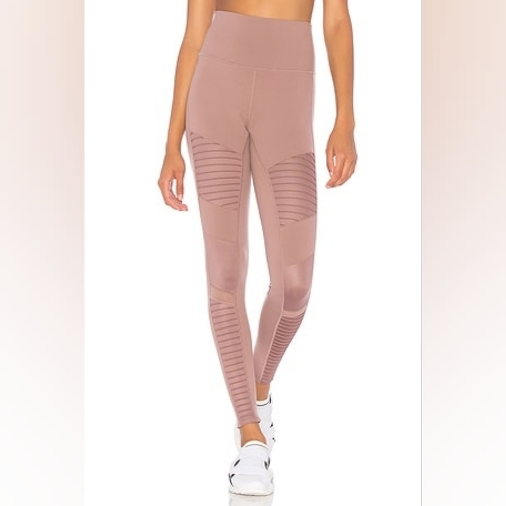 Alo High Waist Moto Legging in Smoky Quartz & Smoky Quartz